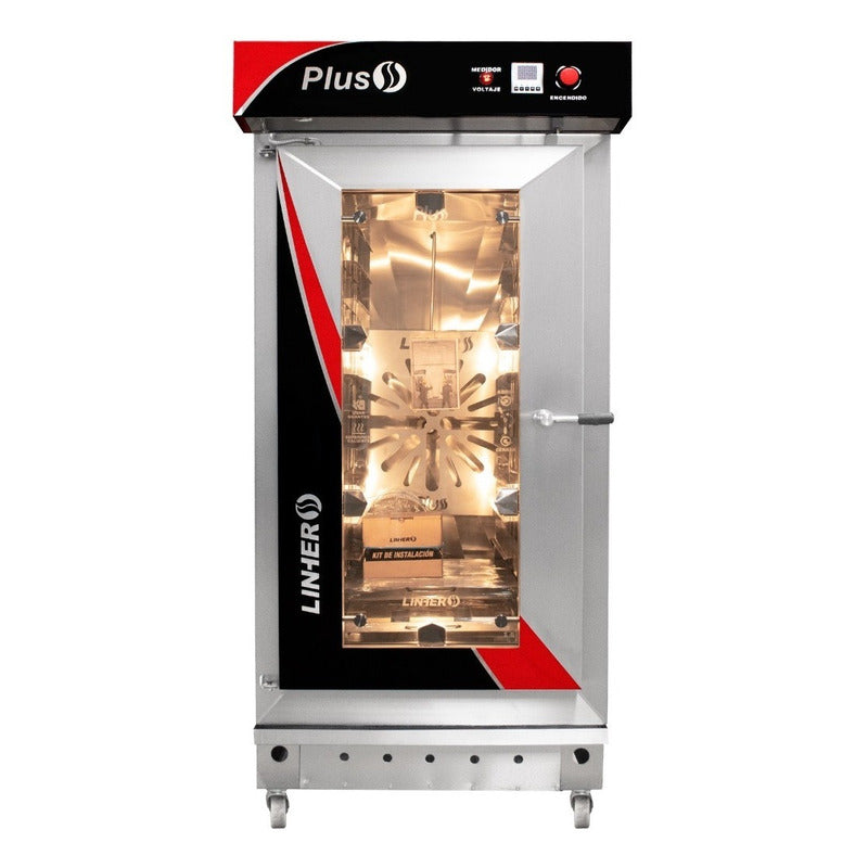 Horno Industrial Plus Plus12 Para Panadería Puerta Con Visor Plateado
