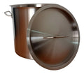 Olla De Acero Inoxidable De 33 Litros Calibre 14 Con Tapa