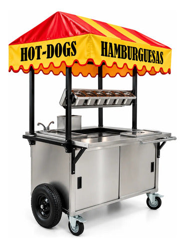 Carrito De Hot Dog Con Incertos ¡nuevo! Gris