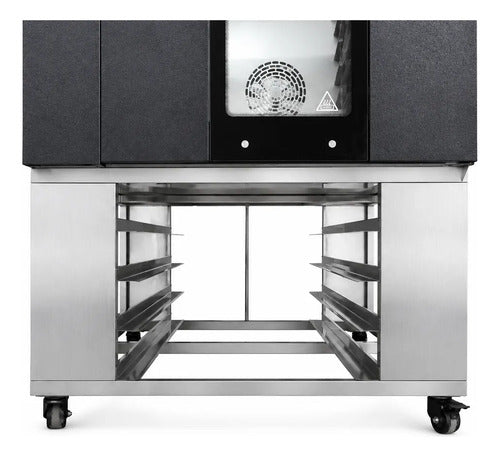 Horno De Convección Giratorio 10 Charolas Con Base Negro