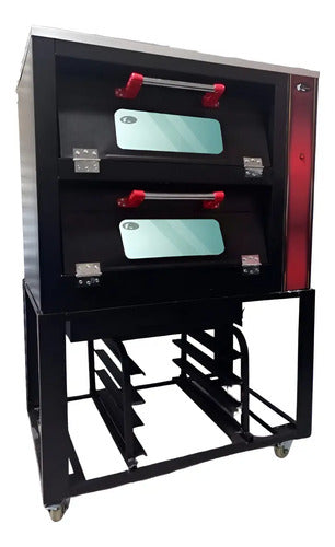 Horno Para Pan 2 Charolas C/cristal Accesorios Incl.