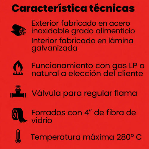 Horno Para Pan 6 Charolas Acero Inoxidable Exterior Gris