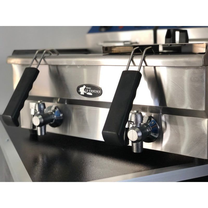 Freidora Industrial Eléctrica Doble Acero Inox Msi Gris