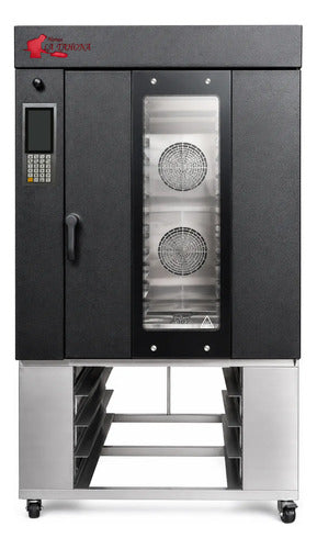 Horno De Convección Giratorio 10 Charolas Con Base Negro