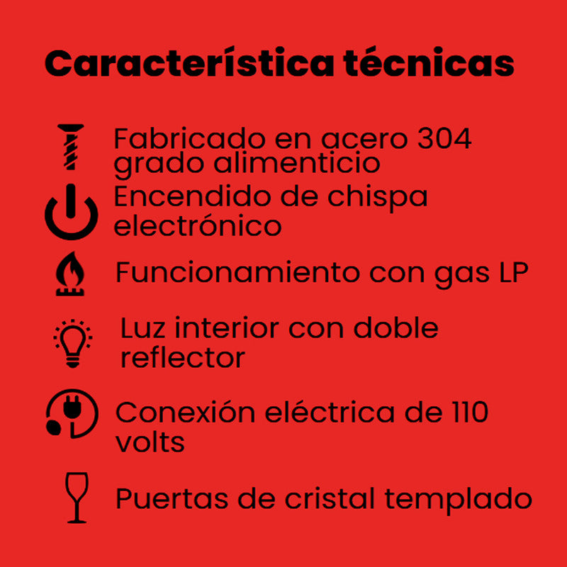 Rosticero 27 Pollos Sin Base Marca Hoffman