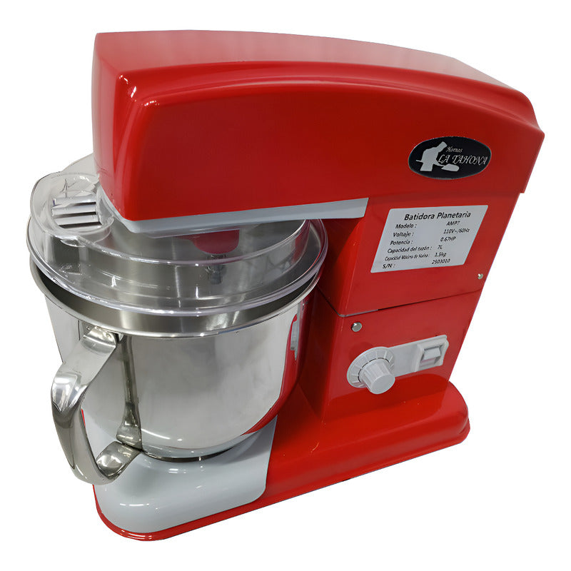 Batidora 7l Uso Silencioso, Sin Vibracion Accesorios Incl. Rojo 60 Hz