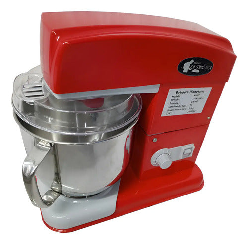Batidora 7l Uso Silencioso, Sin Vibracion Accesorios Incl. Rojo 60 Hz