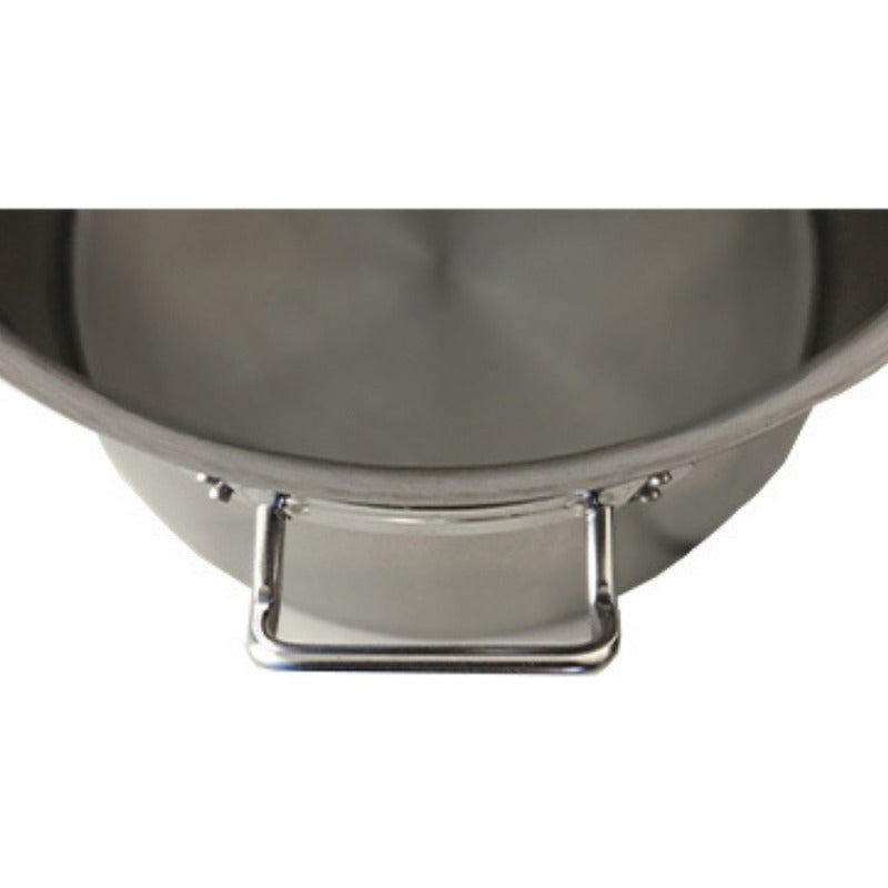 Olla De Acero Inoxidable 25 Litros Calibre 14 Con Tapa Msi Gris