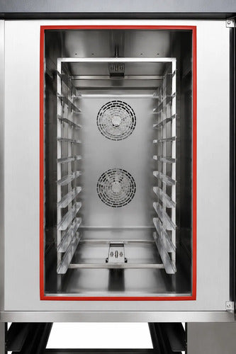 Horno De Convección Giratorio 10 Charolas Con Base Negro