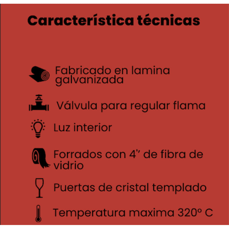 Horno Para Pizza 2 Charola C/ Cristal ¡gratinador Incluido!