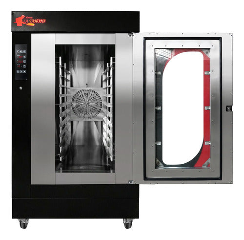 Horno De Convección Estático 10 Charolas Con Base Negro