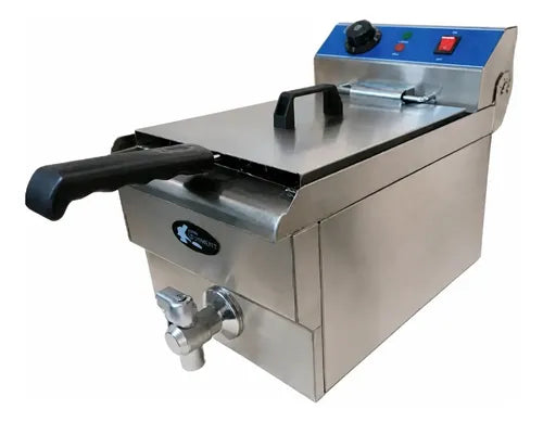 Freidora Industrial Eléctrica Sencilla Acero Inox Msi Gris