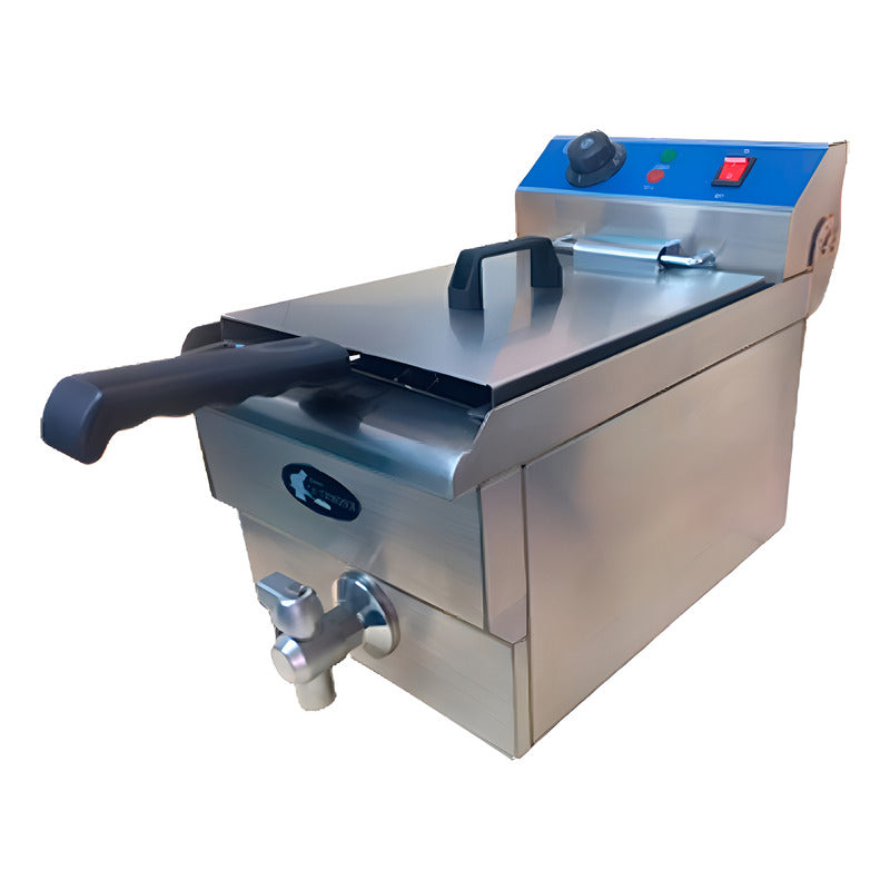 Freidora Industrial Eléctrica Sencilla Acero Inox Msi Color Gris