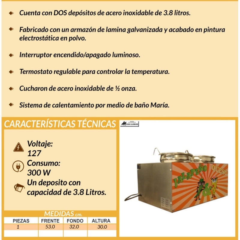 Dispensador De Jalapeño Y Queso