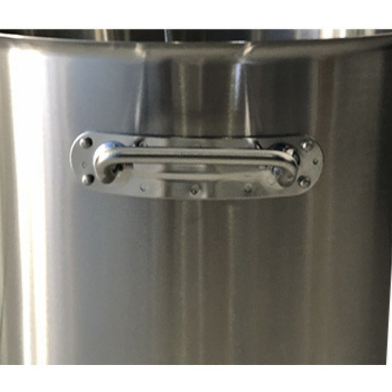 Olla De Acero Inoxidable De 70 Litros Calibre 14 Con Tapa Gris