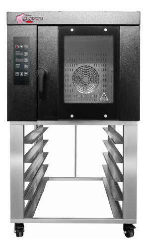 Horno De Convección Estático 5 Charolas Con Base Negro