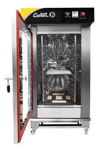 Horno De Convección Gas 12 Charolas Goliat Panadería Acero Inoxidable Plateado