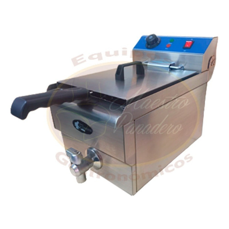 Freidora Industrial Eléctrica Sencilla Acero Inox Msi Gris