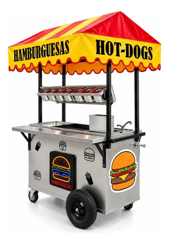 Carrito De Hot Dog Con Incertos ¡nuevo! Gris