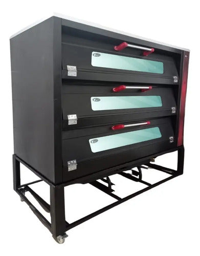 Horno Para Pan 9 Charolas C/cristal ¡ Accesorios De Negro