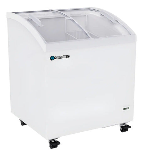 Congelador Paletero Cristal Curvo 7 Pies ¡nuevo Ahorrador! Blanco