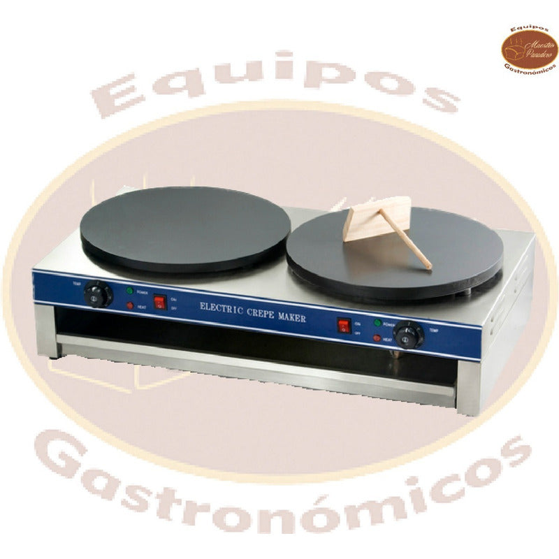 Crepera Doble Eléctrica Plato Acero Inox Msi Gris