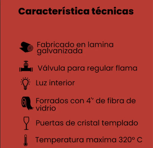 Horno Para Pizza 1 Charola C/ Cristal Accesorios Incl.