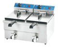 Freidora Industrial Eléctrica Doble Acero Inox Msi Gris