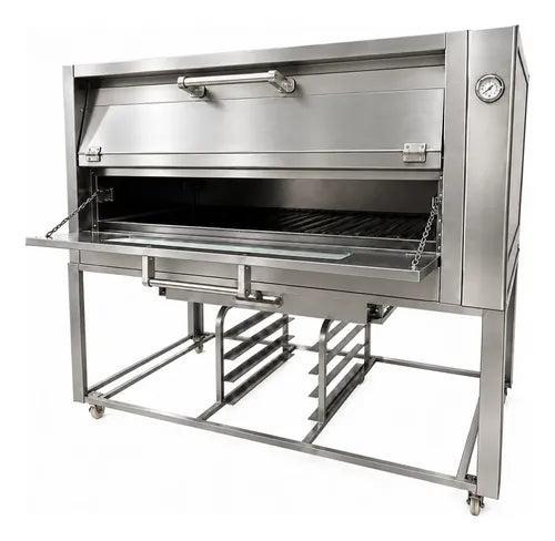 Horno Para Pan 6 Charolas Acero Inoxidable Exterior Gris