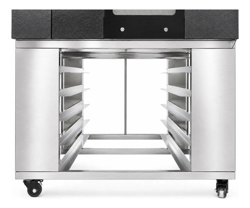 Horno De Convección Giratorio 5 Charolas Con Base Negro